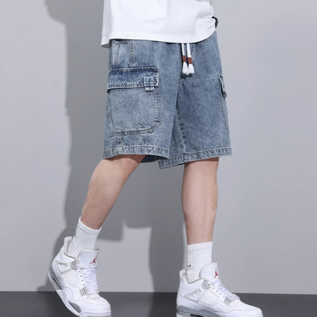 Aldrin Spade Relaxed Denim Shorts