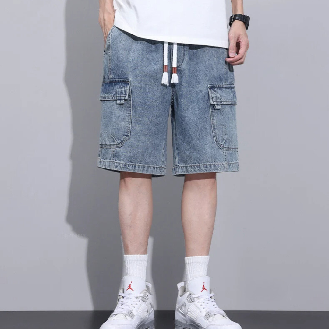 Aldrin Spade Relaxed Denim Shorts