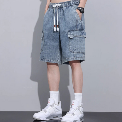 Aldrin Spade Relaxed Denim Shorts