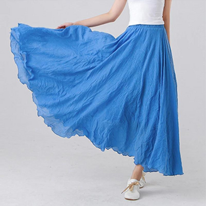 Athena Linen Maxi Skirt