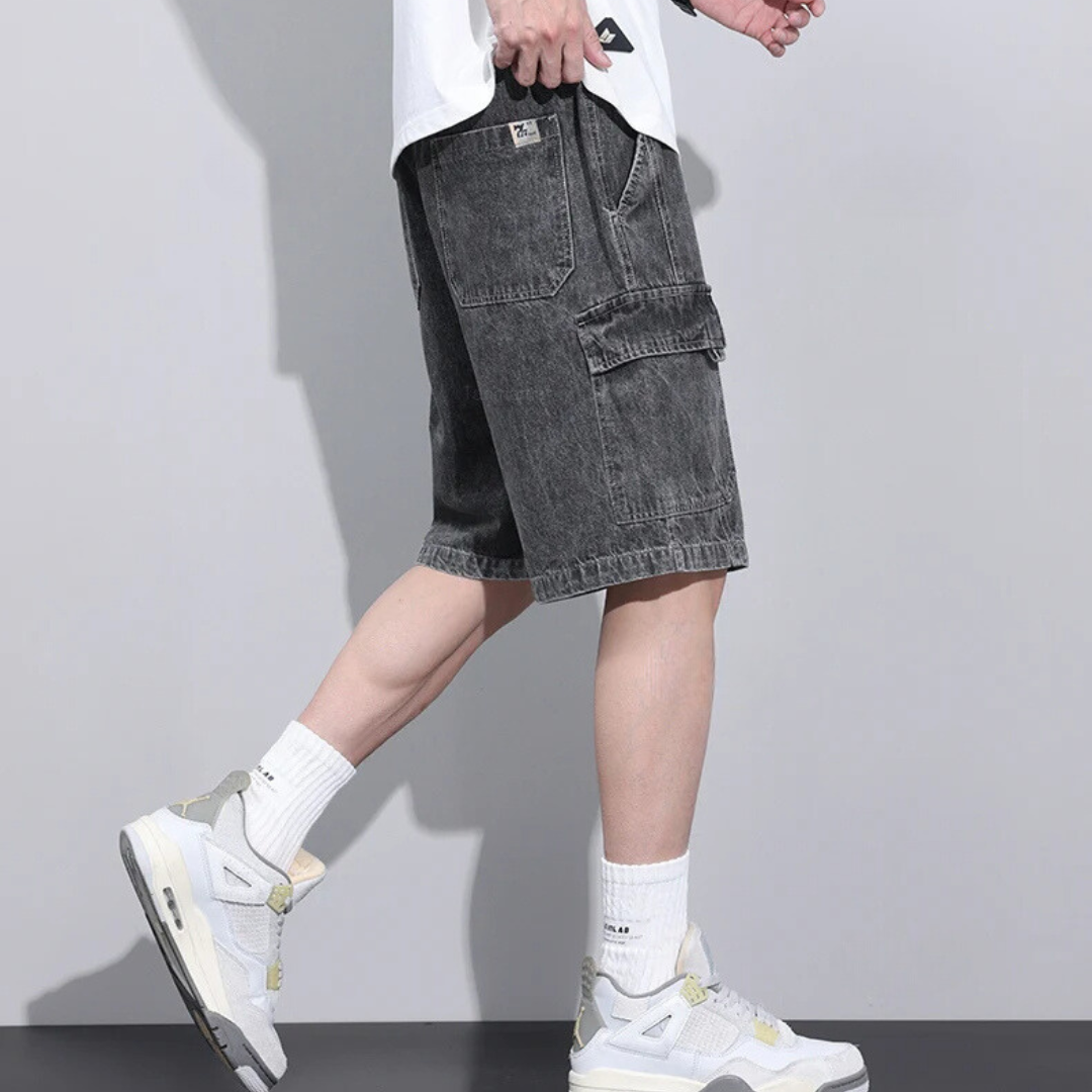 Aldrin Spade Relaxed Denim Shorts