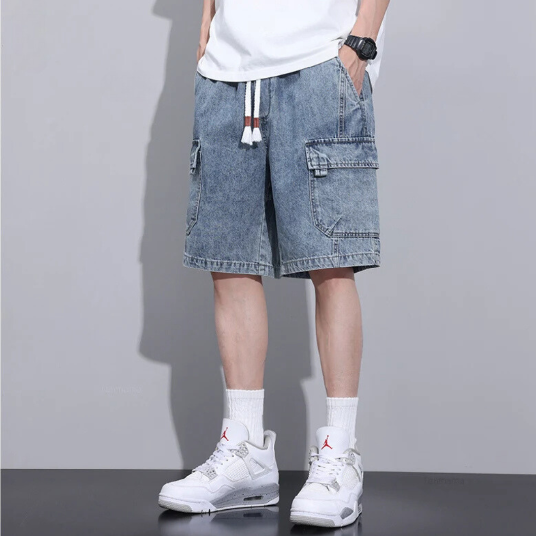 Aldrin Spade Relaxed Denim Shorts