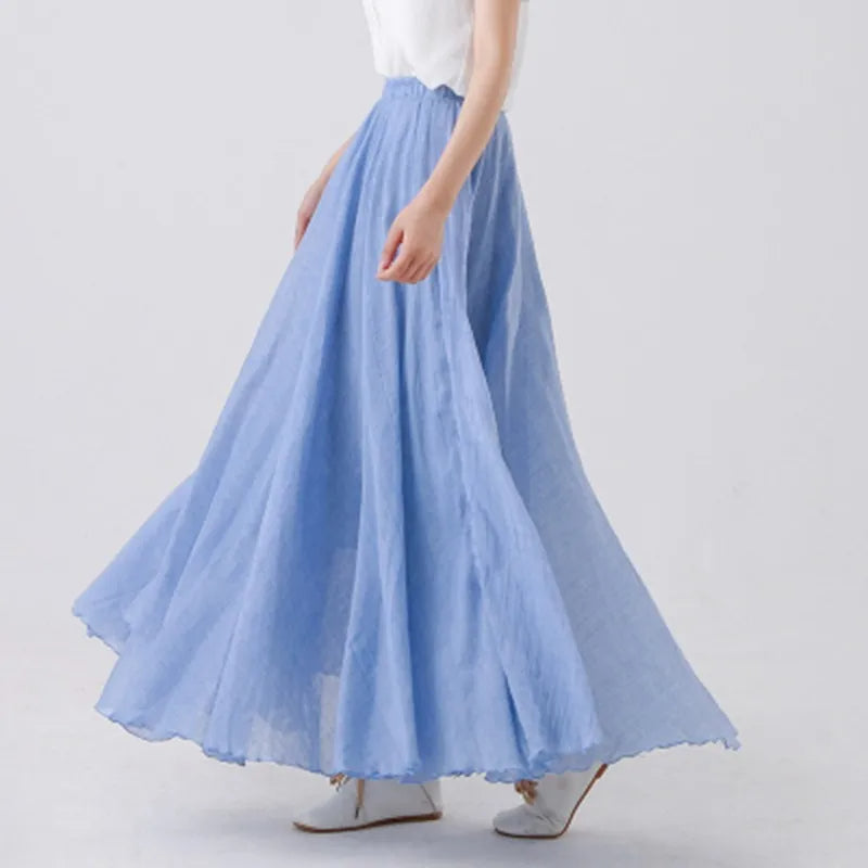 Athena Linen Maxi Skirt